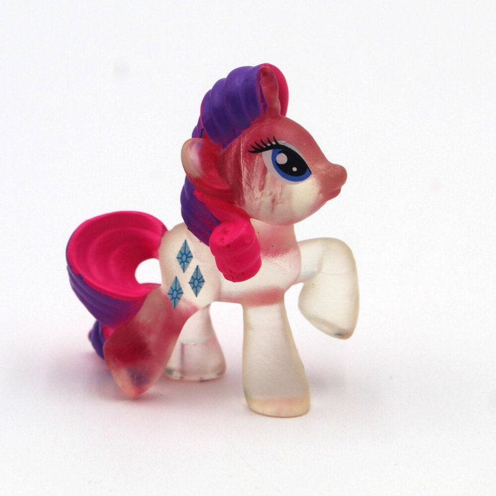 My Little Pony Blind Bag Wave #8 2" Neon Transparent Rarity Pony Figure 2013